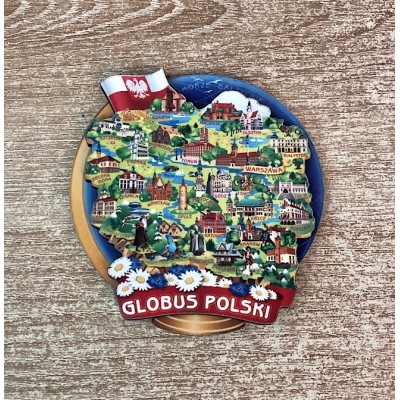 Magnes "Polska-globus"