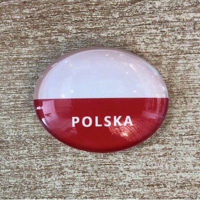 Oval magnet "Polish flag"