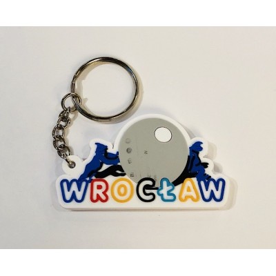 Two-sided rubber keyring...