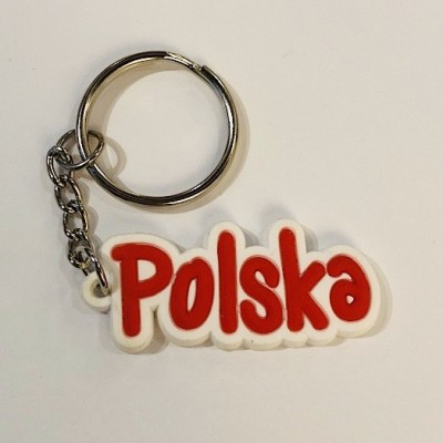 Rubber keyring "Poland"
