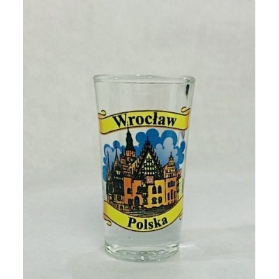 Shot glass - colorful Town...