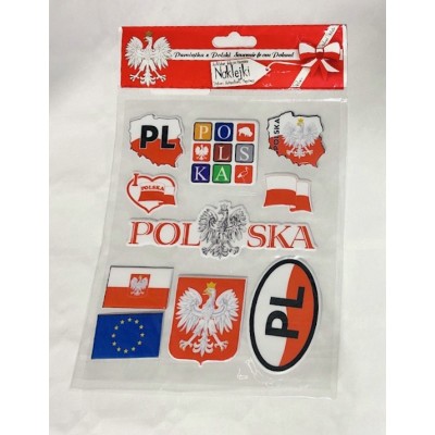 Mały zestaw naklejek z Polski